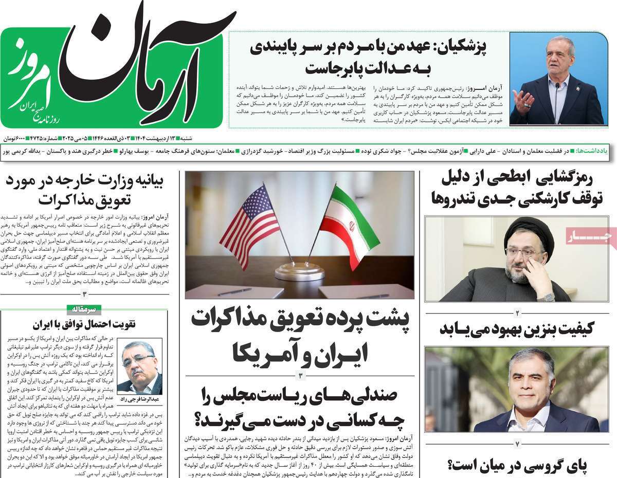روزنامه آرمان امروز